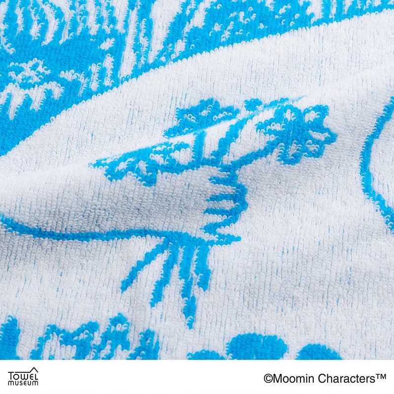 Towel Museum Moomin Flower Garden Moomin Pillow Case Blue Hydro