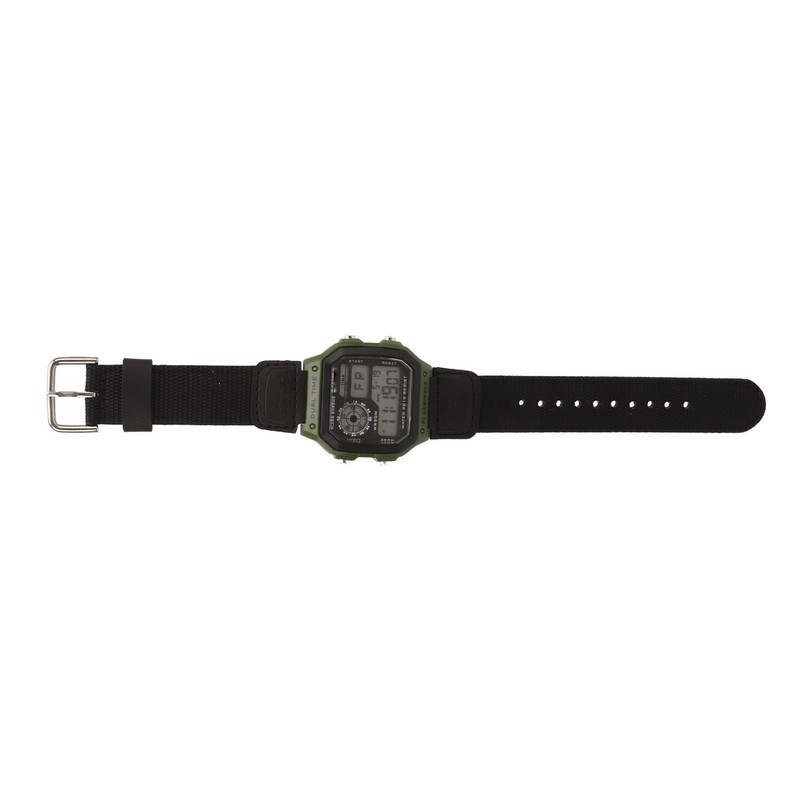 Digital Sport Watch Canvas Strap Luminous Waterproof Retro Sport Watch