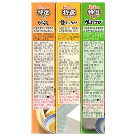 Assortment of Japanese Paste Seasoning,Grated Wasabi,Grated Karashi,Grated Ginger