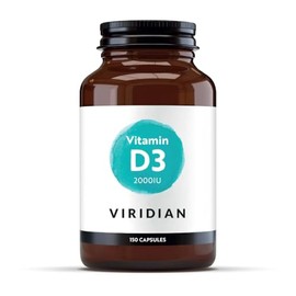 Viridian - Vitamin D3 2000IU - 150 Vegan Capsules for Bones, Teeth & Immunity | Clinically Studied Plant Sourced Formula | Optimal Dose | 100% Active Ingredients, No Artificial Additives