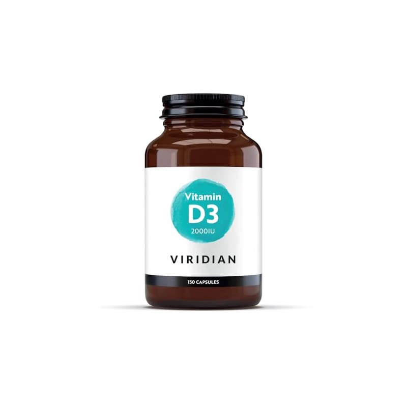 Viridian - Vitamin D3 2000IU - 150 Vegan Capsules for