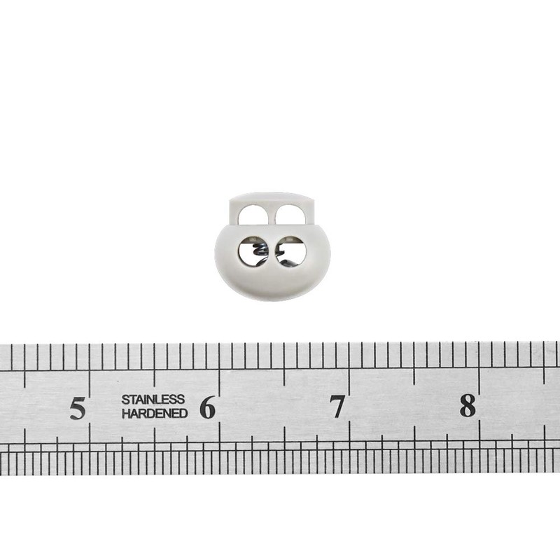 DYZD Plastic Cord Lock End Toggle Double Hole Spring Stopper