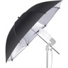 2 x 33" Photo Studio Black Silver Reflective Umbrella For