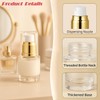 6Packs 20ml Clear Glass Lotion Pump Bottles Refillable Travel Cosmetic