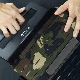 Tactical Weighted Vest, Adjustable Weights Running Vest Molle for Workouts Endurance Training Fitness Calisthenics Gym, Max 20lb/pocket