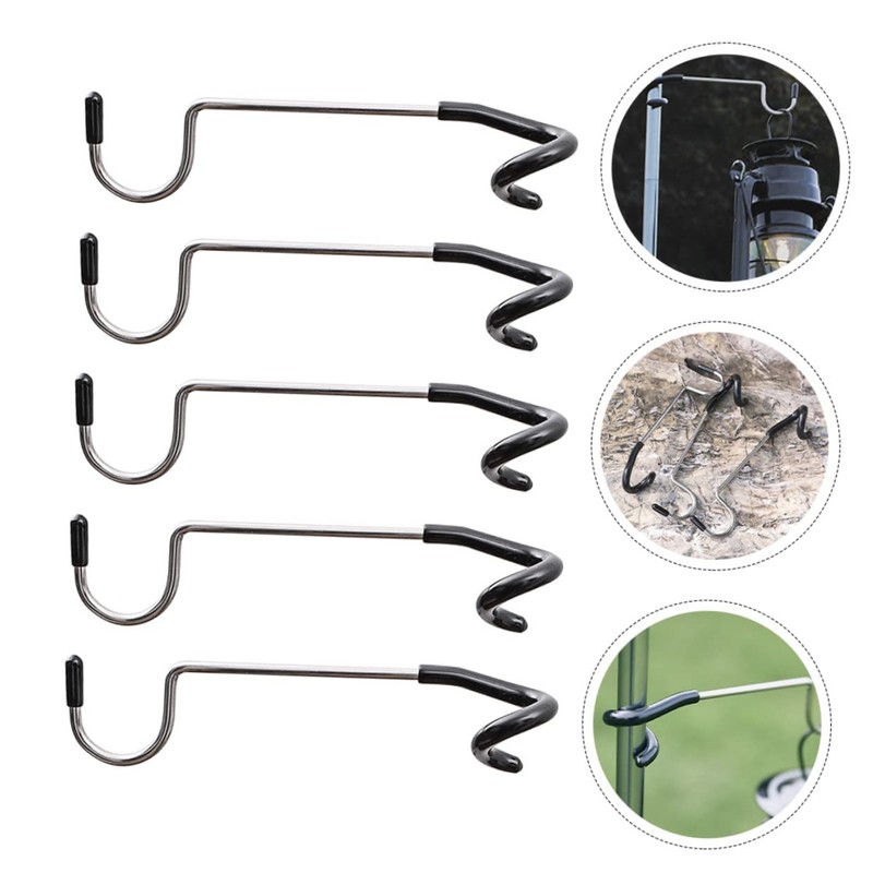 Sosoport 15pcs Camping Lamp Hooks s Shape Tent Hangers for