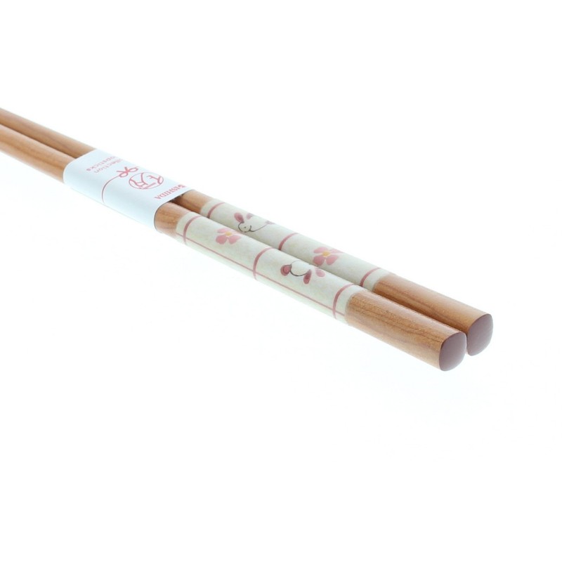 Chopsticks Tip, Rabbit, Wood (Natural Wood) Skidproof 20.5 cm