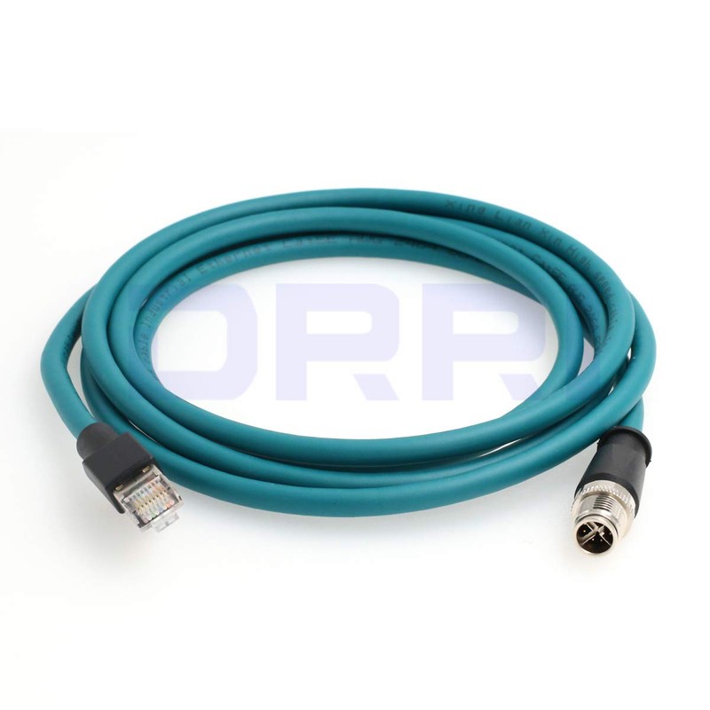 DRRI M12 - Cable blindado Cat6 de 8 polos a