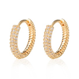 Jenosy Earrings Gold Women's Pearl Earrings Delicate Pearl Stud Earrings for Women Cartilage Huggie Stud Earrings for Girls Hypoallergenic Earrings 18K Gold-Plated Fashion Jewellery for Women and