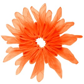 Jmkcoz 12pcs Square Juggling Silk Dance Scarves Magic Tricks Performance Props Accessories Movement Scarves Rhythm Band Scarf (Orange)