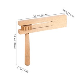 Gadpiparty Pack of 3 Wooden Rattle Ratchet Noise Maker Sound Toy Traditional Mexican Rattle Ratchet Instrument Toy Ratchet Noise Maker for Sports Events