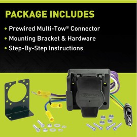 Hopkins Towing Solutions 47185 Multi-Tow 4 Flat to 7 Blade and 4 Flat Adapter