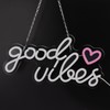 Neon Sign Good Vibes LED Light Acrylic USB Powered Wall