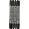Creativ 100263 Company 6-Piece Fabric Markers, Black
