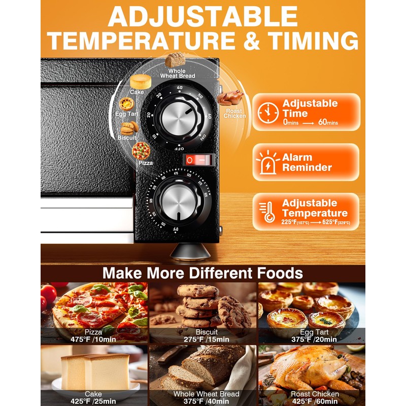PYY Electric Pizza Oven Indoor Countertop Pizza Oven Commercial Pizza