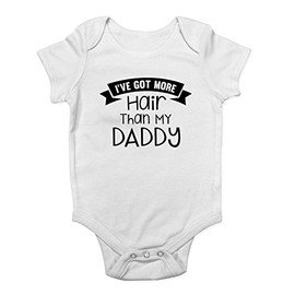 Shopagift Baby - I've Got More Hair than my Daddy Baby Grow Vest Bodysuit