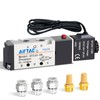 1/4" NPT Air Solenoid Valve 24V 2 Position 5 Way