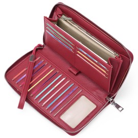 GAEKEAO Leather Purses for Women, Large Capacity Ladies Purse, RFID Purses for Women with Multiple Card Slots and Roomy Compartment