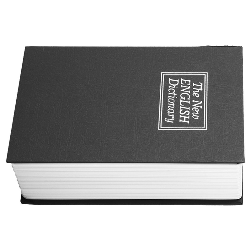 Black English Dictionary Safe Box Money Jewelry Collection Storage Case