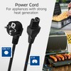 ACT Warming Device Cable CEE7/7 to C15, 2m Power Cord