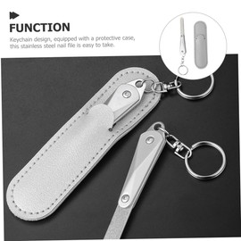 Baluue Nail File Double-sided Stainless Steel Tool for Fingernails and Toenails Professional Manicure and Pedicure File Protective Case and Easy to Use for Nail Types