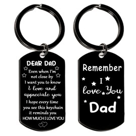 MADHAHEFU Father Day Gift I Love You Dad Gifts Dad Keyring Christmas Birthday Gift For Daddy From Daughter Son (dad 2)