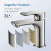 KIBI Tender Brushed Nickel Bathroom Sink Faucet with Pop-Up Drain