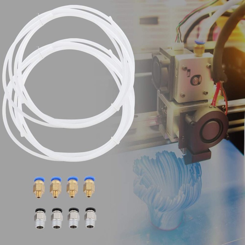 Wendry Tubo de Teflón PTFE (2 PCS), Adaptador Rápido PC4-M6