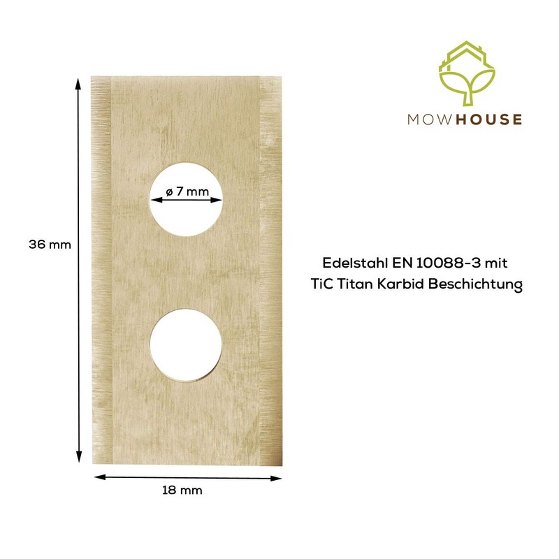MOWHOUSE Lawnmower Spare Blades Set - Hardened Titan Blade Replacement