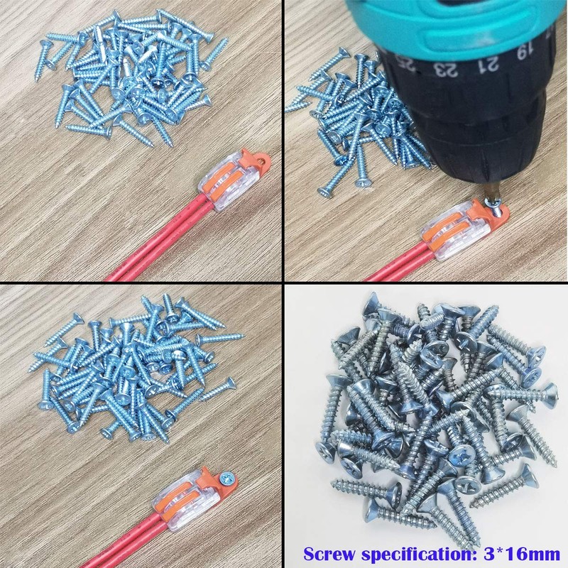 Compact Wire Connectors,CTRICALVER Electrical Connector Blocks 21 pcs 2 Port