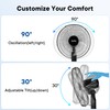 Xcity 16 inch Oscillating Pedestal Fan, 3-Speed Stand Fan, Remote