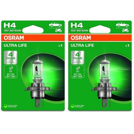 Osram H4 64193ULT-1BL 60/55W High Beam Bulb (Pack of 2)