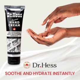 Dr. Hess Genuine Hand Cream, Nourishing & Softening Lotion for Dry, Cracked Hands & Heels, with Lanolin, Beeswax, Olive Oil & Vitamin E, 4 oz