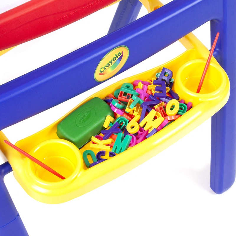 Crayola Qwikflip 2-Sided Kids Easel – 360° Rotating Magnetic Whiteboard