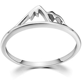 Jude Jewelers Stainless Steel Moutain Design Statement Promise Biker Party Ring (Silver, 6.5)