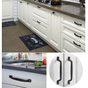 Qrity 2Units Black Aluminum Cabinet Door Drawer Handles Knobs Pull