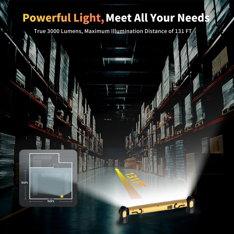 MechaniLite Under Hood Work Light Bar, 3000LM LED Magnetic Light