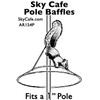 Squirrel Baffle for Protecting Pole-Mounted Bird Feeders & Bird Houses,