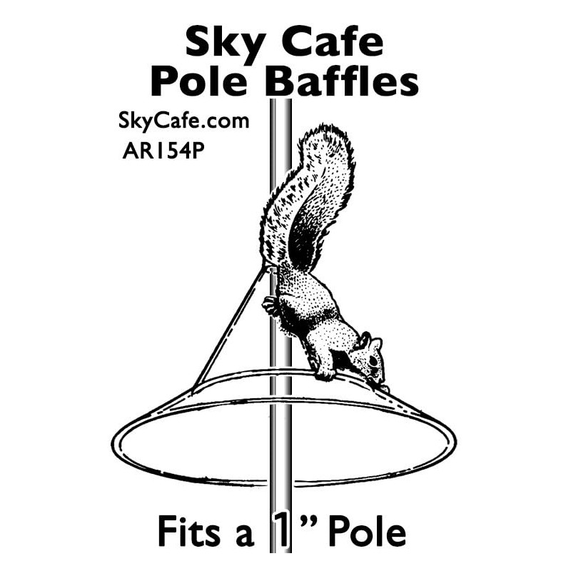 Squirrel Baffle for Protecting Pole-Mounted Bird Feeders & Bird Houses,