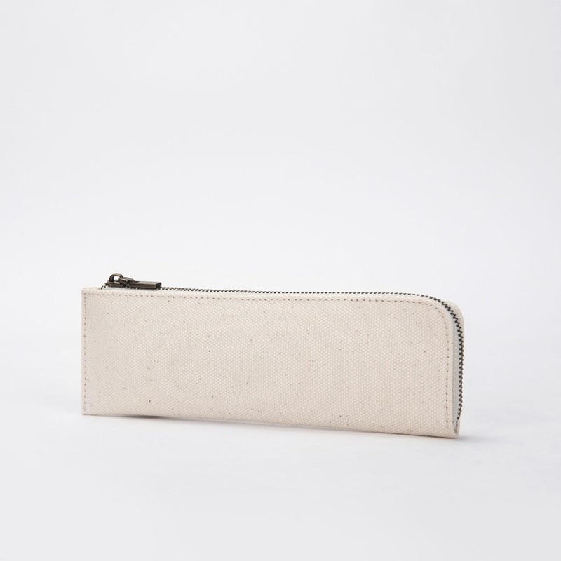 YONBEN Canvas Pencil Case Slim Pencil Pouch with Cotton Canvas