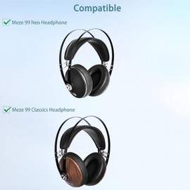 HAIZEEN Ear Pads Compatible with Meze 99 Neo/Meze99 Classics Headphones Ear Pads Replacement Cushion (Protein Leather/Memory Foam)