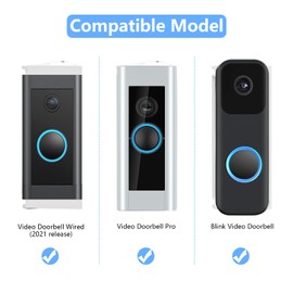 RIOVO Adjustable 30 to 55 Degree Doorbell Angle Mount Compatible with Video Doorbell Wired/Pro, Replacement Angle Adjustment Adapter Mounting Bracket Wedge Kit