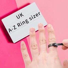 2 Piece Measuring Tool Reusable Finger Size Measuring Tool Jewelry Sizing Tool A-Z UK Ring Size (White+Black) Plastic, Plastic