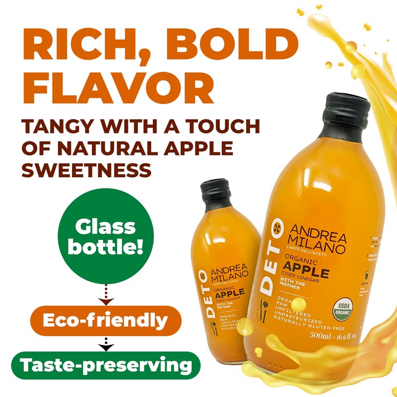 Andrea Milano Organic Apple Cider Vinegar – Raw Italian Natural