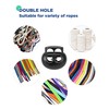 12pcs Cord Lock, Double Hole Round Ball Plastic Spring Cord