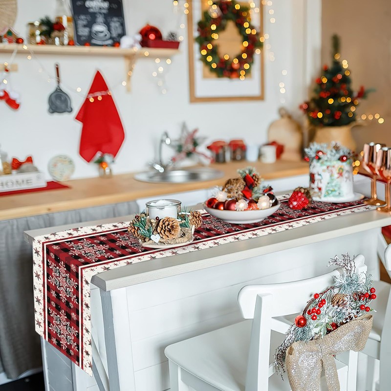 Table Runner Christmas Red Christmas Table Runner 180 cm Long