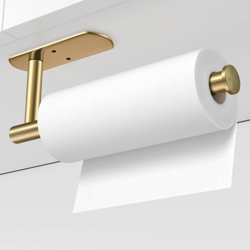 VAEHOLD Self Adhesive Paper Towel Holder Under Cabinet Mount, Wall