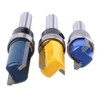 Bestgle 3Pcs Top Bearing Flush Trim Pattern Router Bit Set