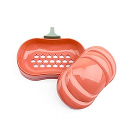 IKAAR Soap Box Soap Container Soap Box Soap Dish Made of Plastic in Pumpkin Shape for Bathroom and Shower