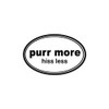Purr More Hiss Less Cat Oval Vinyl Car Bumper Window Sticker 3" x 2"